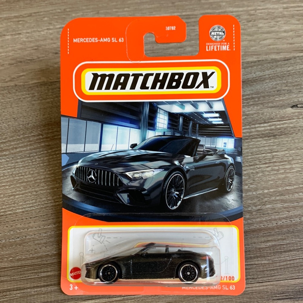 Matchbox Black Mercedes AMG SL 63 Convertible German Sport Car MB Model New 2024
